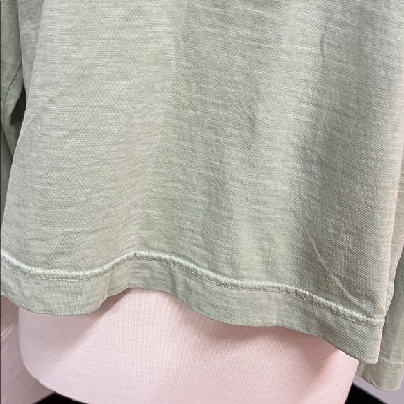 Faherty Women's Sunwashed Polo Mint Green Long Sleeve Organic Cotton Size Large - Picture 5 of 16